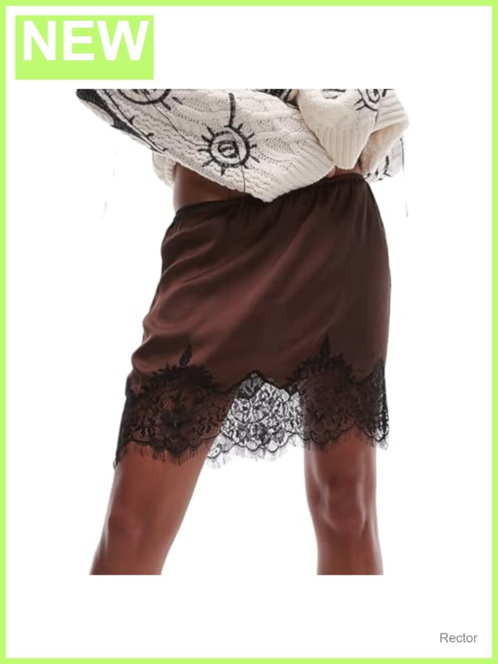 Lace Trim Silk Mini Skirt Satin A Line Half Slip High Waist Underskirt